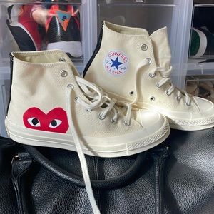 Comme de Garçon Play x Converse Chuck Taylor® Hidden Heart High Top Sneaker